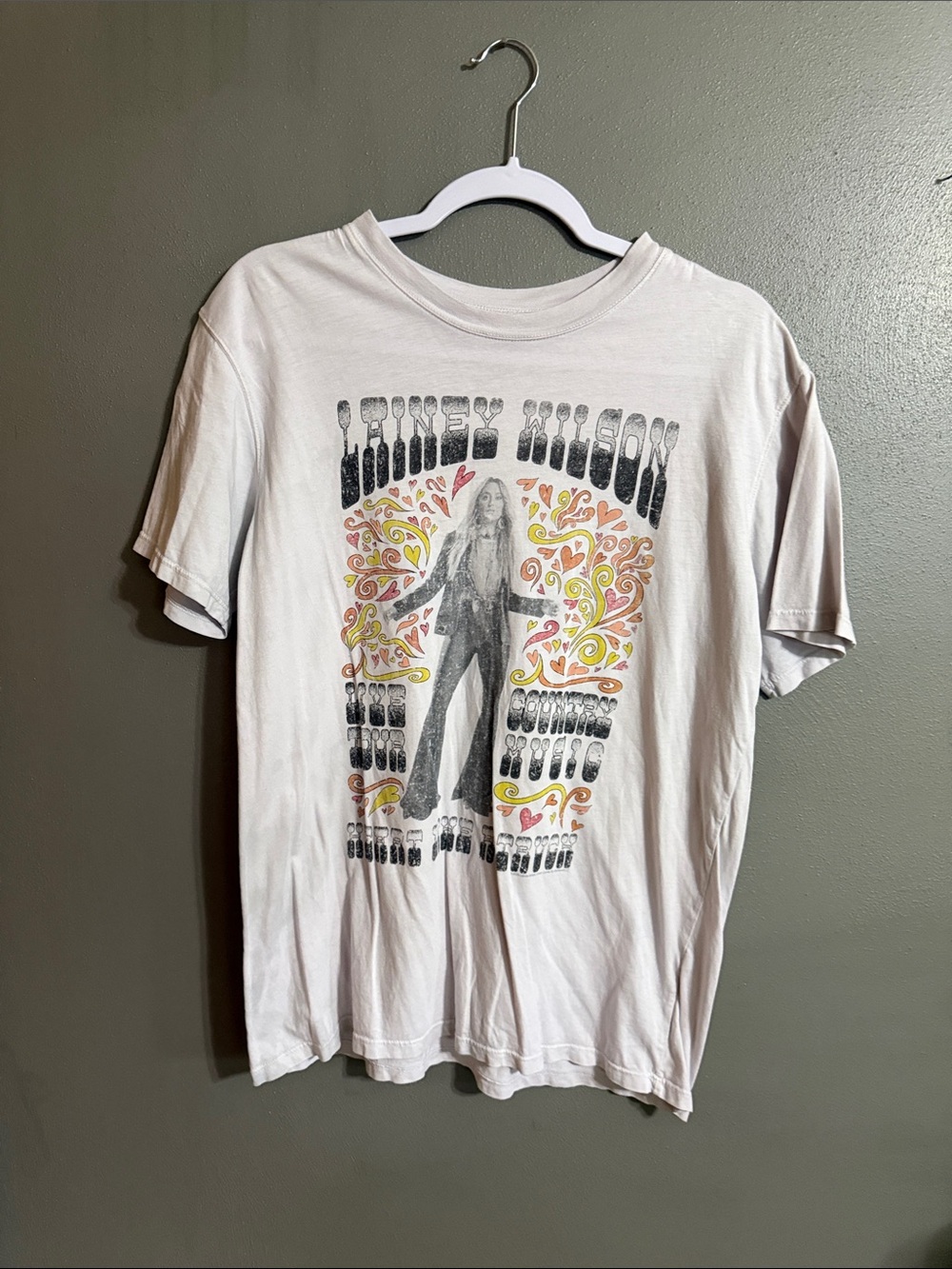 White Graphic Short-Sleeve Tee with Retro Photo Print